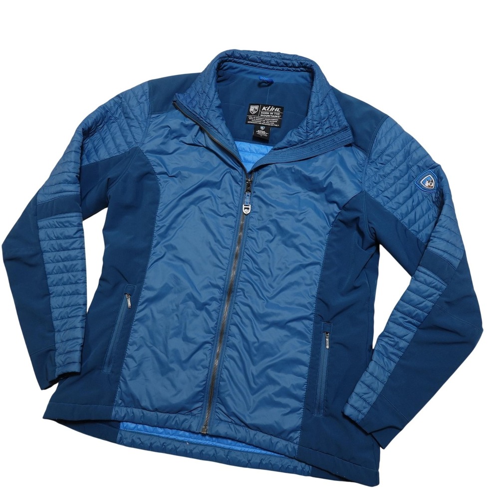 Kuhl Projekt Jacket Mens Large Blue Primaloft Insulated Full Zip Hiking